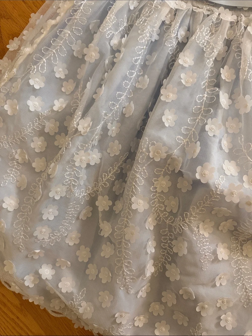 EUC - Girls Light Blue Floral Lace Dress & Pink Sparkly Dress - size 8